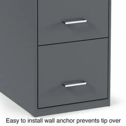 Staples 4-Drawer Light Duty Vertical File Cabinet, Locking, Letter, Charcoal, 18" D (52148) 16 Staples 4-Drawer Light Duty Vertical File Cabinet, Locking, Letter, Charcoal, 18" D (52148) -STAPLES Sales s1212980 sc7