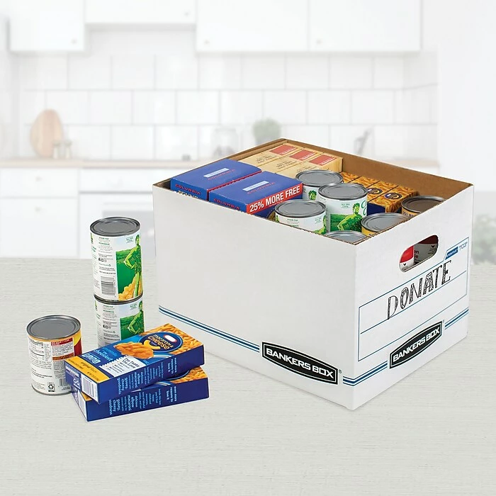 Bankers Box Stor/File Corrugated File Storage Boxes, Lift-Off Lid, Letter/Legal Size, White/Blue, 20/Pack (0070333) 7 Bankers Box Stor/File Corrugated File Storage Boxes, Lift-Off Lid, Letter/Legal Size, White/Blue, 20/Pack (0070333) - Image 5