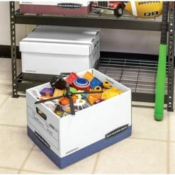 Bankers Box R-Kive® Heavy-Duty FastFold File Storage Boxes, Lift-Off Lid, Letter/Legal Size, White/Blue, 12/Carton (07243) 13 Bankers Box R-Kive® Heavy-Duty FastFold File Storage Boxes, Lift-Off Lid, Letter/Legal Size, White/Blue, 12/Carton (07243) -STAPLES Sales s1213060 sc7