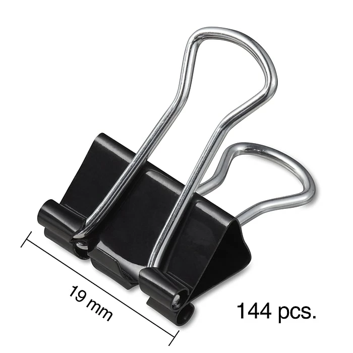 Staples 0.75"W Binder Clips, Small, Black, 144/Pack (32002) 7 Staples 0.75"W Binder Clips, Small, Black, 144/Pack (32002) - Image 5