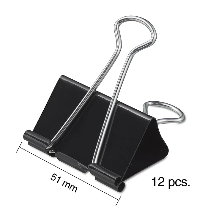 Staples 2" Binder Clips, Large, Black, 12/Pack (10669) 6 Staples 2" Binder Clips, Large, Black, 12/Pack (10669) - Image 4