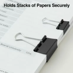 Staples Binder Clips, Assorted, Black, 60/Pack (15339) 9 Staples Binder Clips, Assorted, Black, 60/Pack (15339) -STAPLES Sales s1215201 sc7