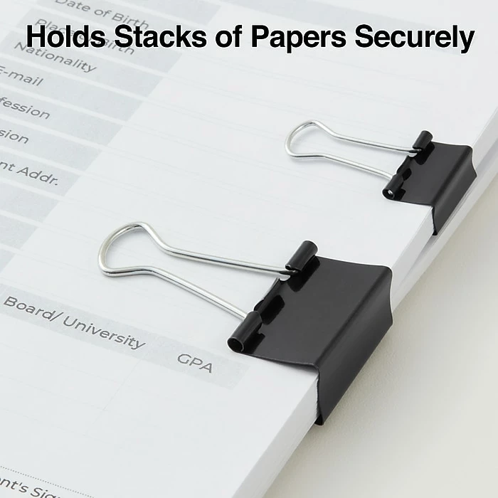 Staples Binder Clips, Assorted, Black, 60/Pack (15339) 5 Staples Binder Clips, Assorted, Black, 60/Pack (15339) - Image 3