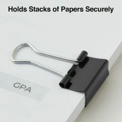 Staples 0.75"W Binder Clips, Small, Black, 144/Pack (32002) 11 Staples 0.75"W Binder Clips, Small, Black, 144/Pack (32002) -STAPLES Sales s1215205 sc7