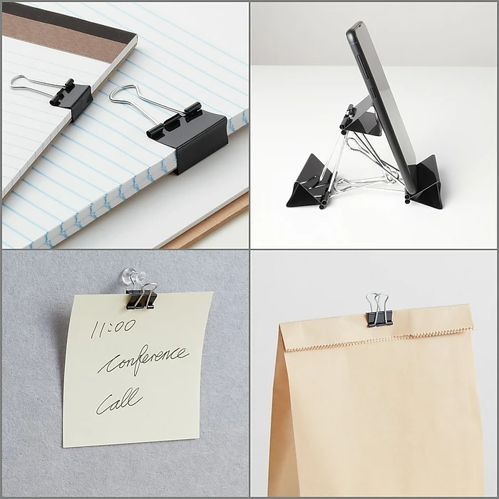 Staples Binder Clips, Assorted, Black, 60/Pack (15339) 7 Staples Binder Clips, Assorted, Black, 60/Pack (15339) - Image 5