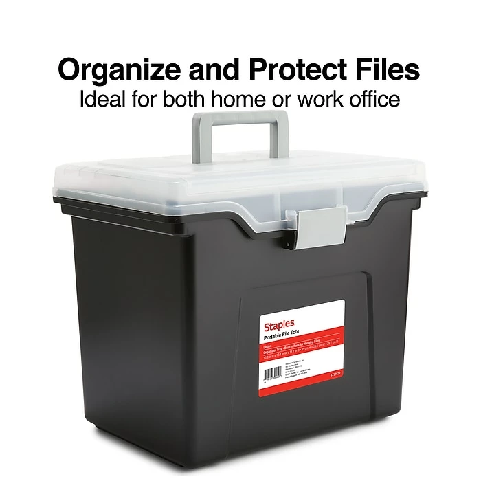 TRU RED™ Portable File Tote, Letter Size, Black, 4/Carton (TR57622CT) 13 TRU RED™ Portable File Tote, Letter Size, Black, 4/Carton (TR57622CT) - Image 11