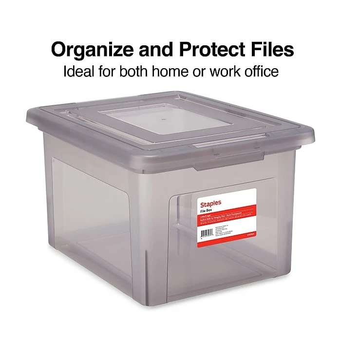 TRU RED™ Hanging File Box, Snap Lid, Letter/Legal Size, Frost Gray, 4/Carton (TR57623CT) 13 TRU RED™ Hanging File Box, Snap Lid, Letter/Legal Size, Frost Gray, 4/Carton (TR57623CT) - Image 11