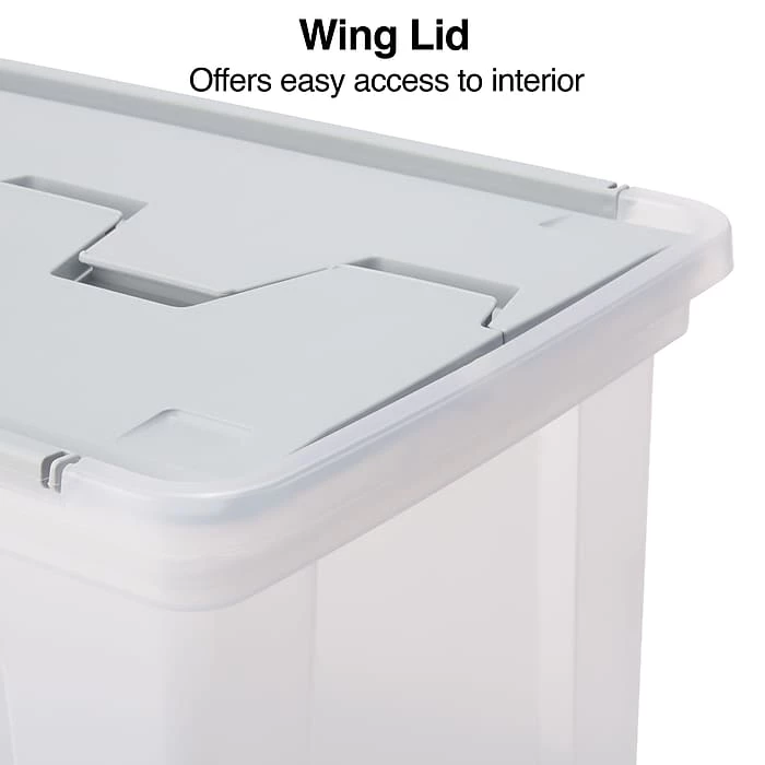 Staples Hanging File Box, Wing Lid, Letter Size, Clear (TR58300) 5 Staples Hanging File Box, Wing Lid, Letter Size, Clear (TR58300) - Image 3