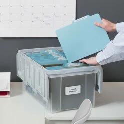 Staples Hanging File Box, Wing Lid, Letter Size, Clear (TR58300) 12 Staples Hanging File Box, Wing Lid, Letter Size, Clear (TR58300) -STAPLES Sales s1219650 sc7