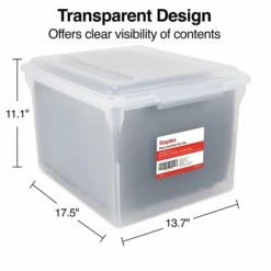 TRU RED™ Store & Slide Hanging File Box, Latch Lid, Letter/Legal Size, Clear, 4/Carton (TR57621CT) 16 TRU RED™ Store & Slide Hanging File Box, Latch Lid, Letter/Legal Size, Clear, 4/Carton (TR57621CT) -STAPLES Sales s1219692 sc7