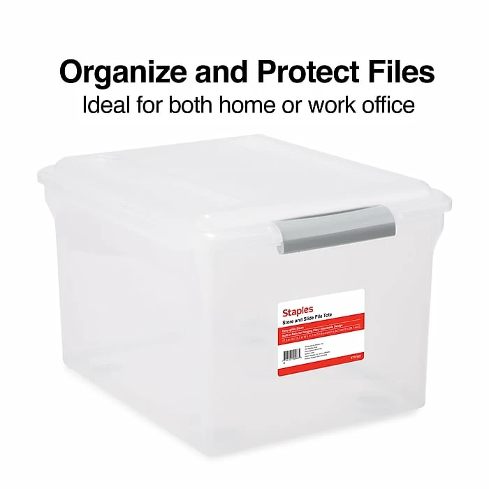 TRU RED™ Store & Slide Hanging File Box, Latch Lid, Letter/Legal Size, Clear, 4/Carton (TR57621CT) 12 TRU RED™ Store & Slide Hanging File Box, Latch Lid, Letter/Legal Size, Clear, 4/Carton (TR57621CT) - Image 10