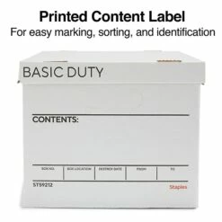 Staples File Box, Lift Off Lid, Letter/Legal, White/Black, 20/Case (TR59212) 13 Staples File Box, Lift Off Lid, Letter/Legal, White/Black, 20/Case (TR59212) -STAPLES Sales s1219713 sc7