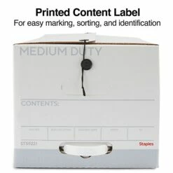 Staples Medium Duty File Box, String And Button Lid, Letter, White/Gray, 12/Case (TR59221) 13 Staples Medium Duty File Box, String And Button Lid, Letter, White/Gray, 12/Case (TR59221) -STAPLES Sales s1219715 sc7