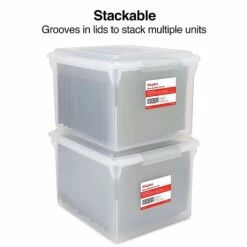 TRU RED™ Store & Slide Hanging File Box, Latch Lid, Letter/Legal Size, Clear, 4/Carton (TR57621CT) 15 TRU RED™ Store & Slide Hanging File Box, Latch Lid, Letter/Legal Size, Clear, 4/Carton (TR57621CT) -STAPLES Sales s1219746 sc7
