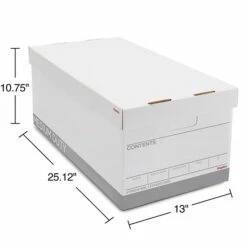 Staples Medium Duty File Box, Lift Off Lid, Letter, White/Gray, 4/Carton (TR59214) 16 Staples Medium Duty File Box, Lift Off Lid, Letter, White/Gray, 4/Carton (TR59214) -STAPLES Sales s1219757 sc7