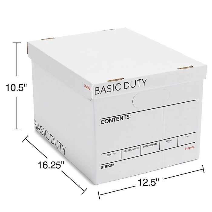 Staples File Box, Lift Off Lid, Letter/Legal, White/Black, 20/Case (TR59212) 7 Staples File Box, Lift Off Lid, Letter/Legal, White/Black, 20/Case (TR59212) - Image 5