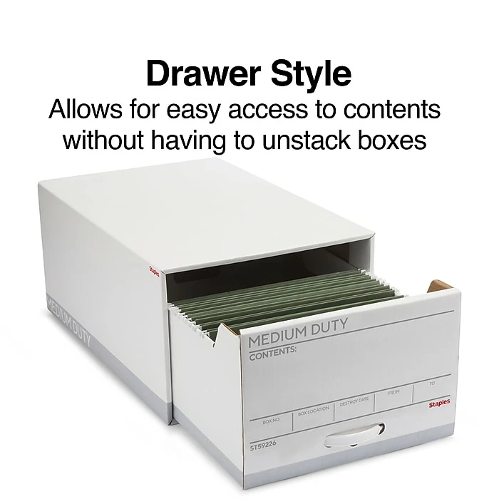 Staples Medium Duty File Drawers, Legal, White/Gray, 6/Carton (TR59226) 4 Staples Medium Duty File Drawers, Legal, White/Gray, 6/Carton (TR59226) - Image 2