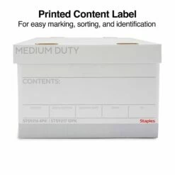 Staples Medium Duty File Box, Lift Off Lid, Legal, White/Gray, 4/Carton (TR59216) -STAPLES Sales s1219773 sc7