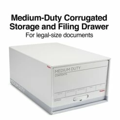 Staples Medium Duty File Drawers, Legal, White/Gray, 6/Carton (TR59226)