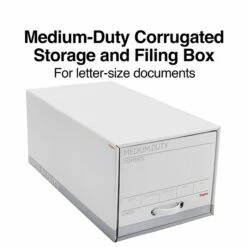 Staples Medium Duty File Drawers, Letter, White/Gray, 6/Carton (TR59225)