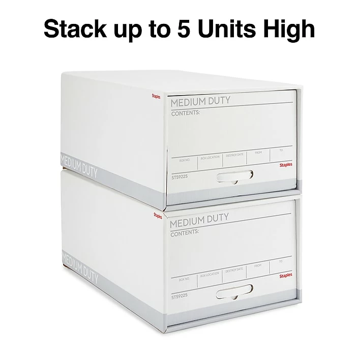 Staples Medium Duty File Drawers, Letter, White/Gray, 6/Carton (TR59225) 5 Staples Medium Duty File Drawers, Letter, White/Gray, 6/Carton (TR59225) - Image 3