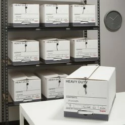 Staples Heavy Duty File Box, String And Button Lid, Letter, White/Gray, 12/Case (TR59223) 16 Staples Heavy Duty File Box, String And Button Lid, Letter, White/Gray, 12/Case (TR59223) -STAPLES Sales s1219783 sc7