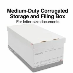 Staples Medium Duty File Box, Lift Off Lid, Letter, White/Gray, 4/Carton (TR59214) 20 Staples Medium Duty File Box, Lift Off Lid, Letter, White/Gray, 4/Carton (TR59214) -STAPLES Sales s1219803 sc7 1