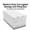 Staples Medium Duty File Box, Lift Off Lid, Letter, White/Gray, 4/Carton (TR59214) -STAPLES Sales s1219803 sc7