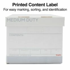 Staples Medium Duty File Box, Lift Off Lid, Letter, White/Gray, 4/Carton (TR59214) 15 Staples Medium Duty File Box, Lift Off Lid, Letter, White/Gray, 4/Carton (TR59214) -STAPLES Sales s1219806 sc7