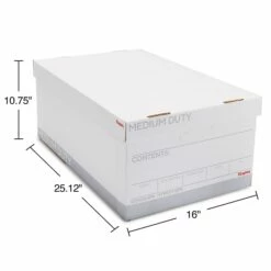 Staples Medium Duty File Box, Lift Off Lid, Legal, White/Gray, 4/Carton (TR59216) -STAPLES Sales s1219824 sc7