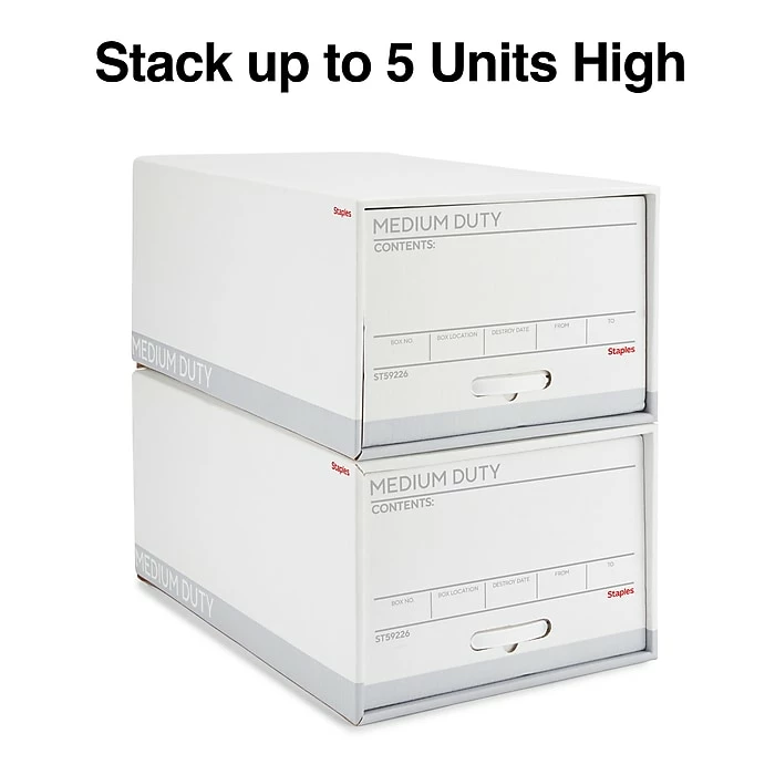 Staples Medium Duty File Drawers, Legal, White/Gray, 6/Carton (TR59226) 5 Staples Medium Duty File Drawers, Legal, White/Gray, 6/Carton (TR59226) - Image 3