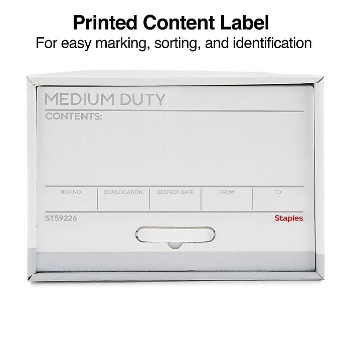Staples Medium Duty File Drawers, Legal, White/Gray, 6/Carton (TR59226) 6 Staples Medium Duty File Drawers, Legal, White/Gray, 6/Carton (TR59226) - Image 4