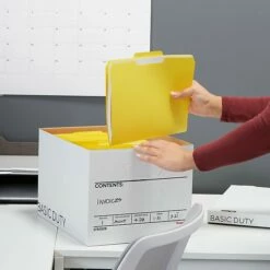 Staples Basic-Duty File Box, Lift Off Lid, Letter/Legal, White/Black, 10/Pack (TR59208) -STAPLES Sales s1219842 sc7