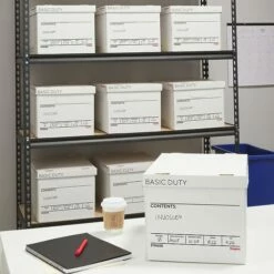 Staples Basic-Duty File Box, Lift Off Lid, Letter/Legal, White/Black, 10/Pack (TR59208) -STAPLES Sales s1219844 sc7