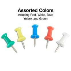 Staples Push Pins, Assorted Colors, 100/Pack (10563-CC) 7 Staples Push Pins, Assorted Colors, 100/Pack (10563-CC) -STAPLES Sales s1225535 sc7