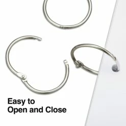Staples Book Rings, 1.5", Silver, 100/Pack (44416) 8 Staples Book Rings, 1.5", Silver, 100/Pack (44416) -STAPLES Sales s1225554 sc7