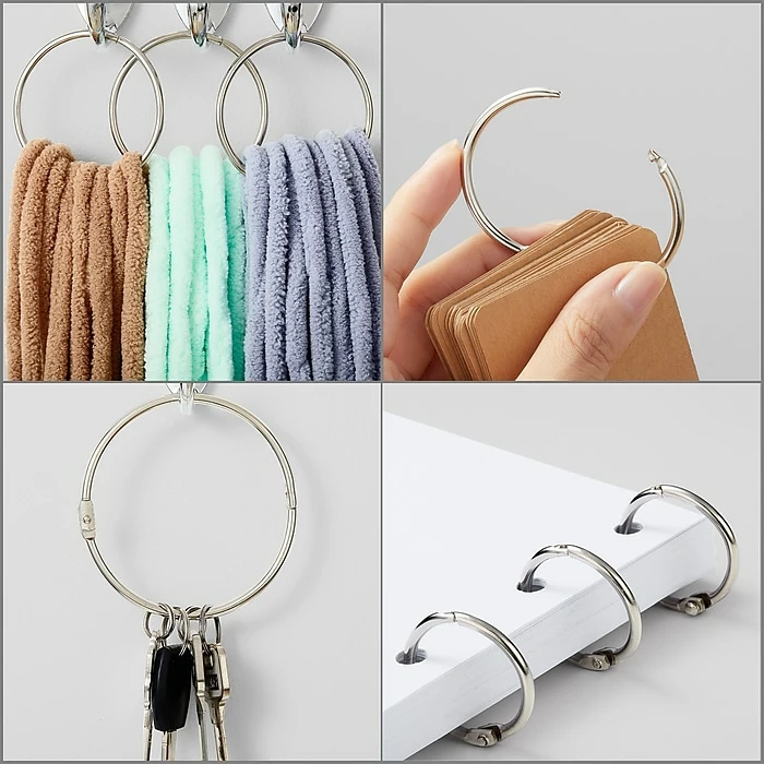 Staples Book Rings, 1.5", Silver, 100/Pack (44416) 6 Staples Book Rings, 1.5", Silver, 100/Pack (44416) - Image 4