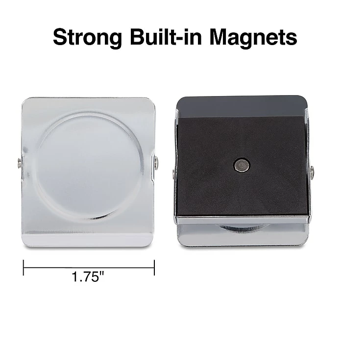 Staples Magnetic Clips, 1.75"W, Silver, 3/Pack (10596) 4 Staples Magnetic Clips, 1.75"W, Silver, 3/Pack (10596) - Image 2