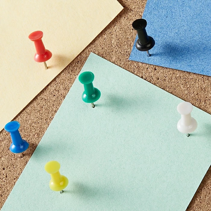 Staples Push Pins, Assorted, 500/Pack (20938) 5 Staples Push Pins, Assorted, 500/Pack (20938) - Image 3