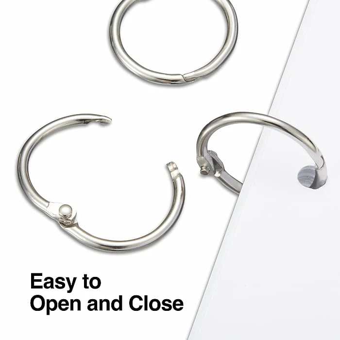 Staples Book Rings, 1", Silver, 16/Pack (32007) 5 Staples Book Rings, 1", Silver, 16/Pack (32007) - Image 3