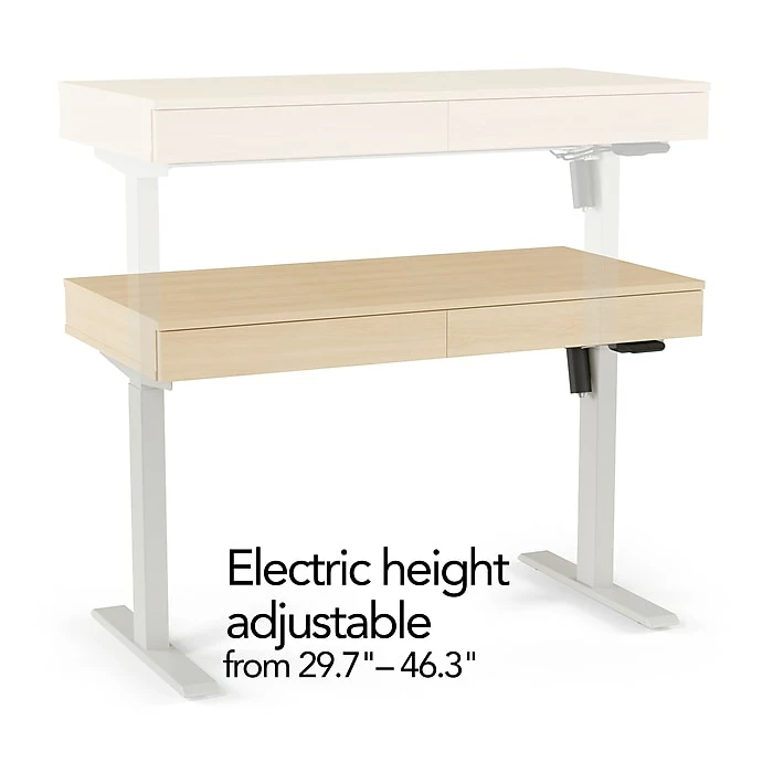 Union & Scale™ Essentials 30"-46"H Adjustable Standing Desk, Natural (UN60416-CC) 4 Union & Scale™ Essentials 30"-46"H Adjustable Standing Desk, Natural (UN60416-CC) - Image 2