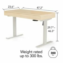 Union & Scale™ Essentials 30"-46"H Adjustable Standing Desk, Natural (UN60416-CC) 12 Union & Scale™ Essentials 30"-46"H Adjustable Standing Desk, Natural (UN60416-CC) -STAPLES Sales s1227730 sc7