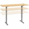 Bush Business Furniture Move 40 Series 28''-48'' Adjustable Standing Desk, Natural Maple/Cool Gray Metallic (M4S7230ACSK) 2 Bush Business Furniture Move 40 Series 28''-48'' Adjustable Standing Desk, Natural Maple/Cool Gray Metallic (M4S7230ACSK) -STAPLES Sales sp100981760 sc7