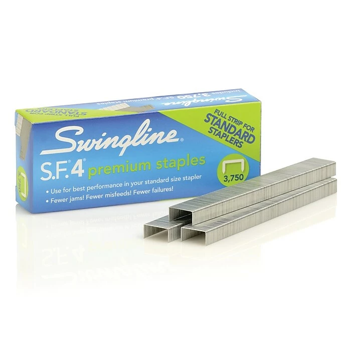 Swingline® S.F.® 4® Premium Staples, 1/4" Length, 210/Per Strip, 3,750/Box (35452) 3 Swingline® S.F.® 4® Premium Staples, 1/4" Length, 210/Per Strip, 3,750/Box (35452)