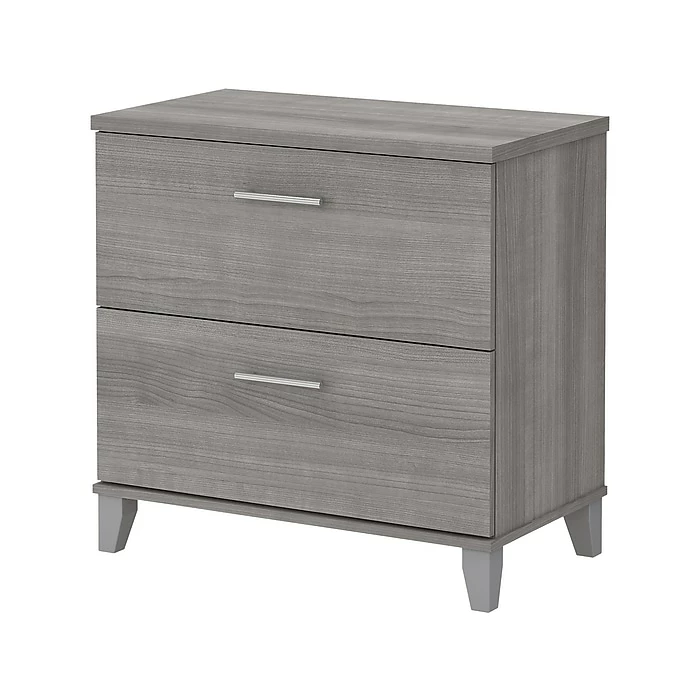 Bush Furniture Somerset 2-Drawer Lateral File Cabinet, Letter/Legal, Platinum Gray, 30" (WC81280) 3 Bush Furniture Somerset 2-Drawer Lateral File Cabinet, Letter/Legal, Platinum Gray, 30" (WC81280)