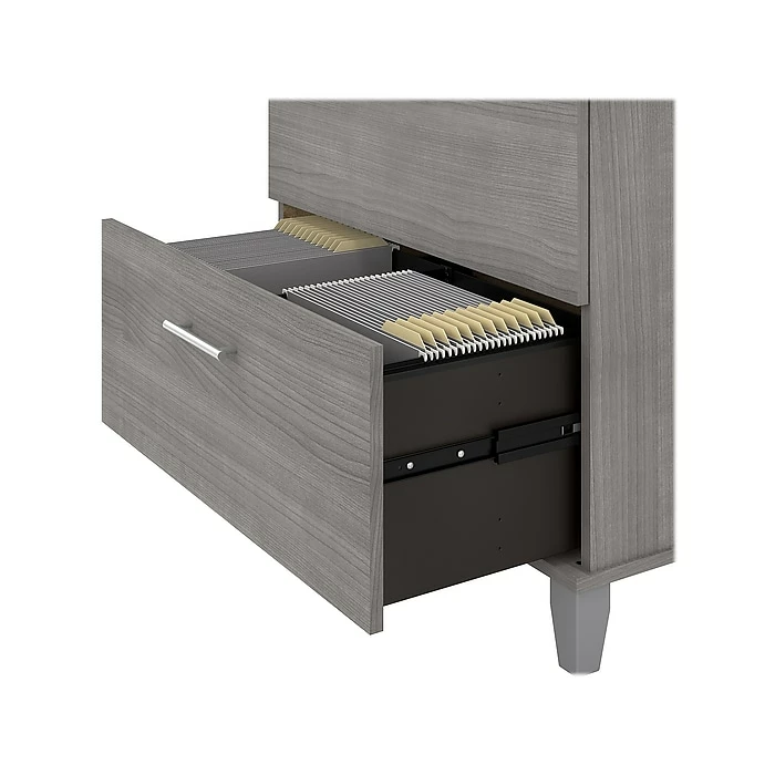 Bush Furniture Somerset 2-Drawer Lateral File Cabinet, Letter/Legal, Platinum Gray, 30" (WC81280) 9 Bush Furniture Somerset 2-Drawer Lateral File Cabinet, Letter/Legal, Platinum Gray, 30" (WC81280) - Image 7