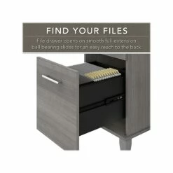 Bush Furniture Somerset 35"-41" Adjustable Desk With Hutch, Platinum Gray (SET015PG) 12 Bush Furniture Somerset 35"-41" Adjustable Desk With Hutch, Platinum Gray (SET015PG) -STAPLES Sales sp101294787 sc7