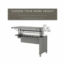 Bush Furniture Somerset 35"-41" Adjustable Desk, Platinum Gray (SET014PG) 11 Bush Furniture Somerset 35"-41" Adjustable Desk, Platinum Gray (SET014PG) -STAPLES Sales sp101294835 sc7