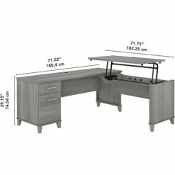 Bush Furniture Somerset 35"-41" Adjustable Desk, Platinum Gray (SET014PG) 14 Bush Furniture Somerset 35"-41" Adjustable Desk, Platinum Gray (SET014PG) -STAPLES Sales sp101294844 sc7
