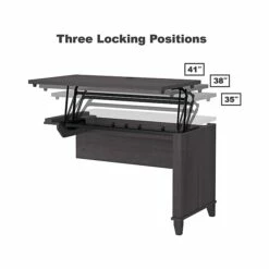 Bush Furniture Somerset 72W 3 Position Sit To Stand L Shaped Desk, Storm Gray (SET014SG) 11 Bush Furniture Somerset 72W 3 Position Sit To Stand L Shaped Desk, Storm Gray (SET014SG) -STAPLES Sales sp101295724 sc7